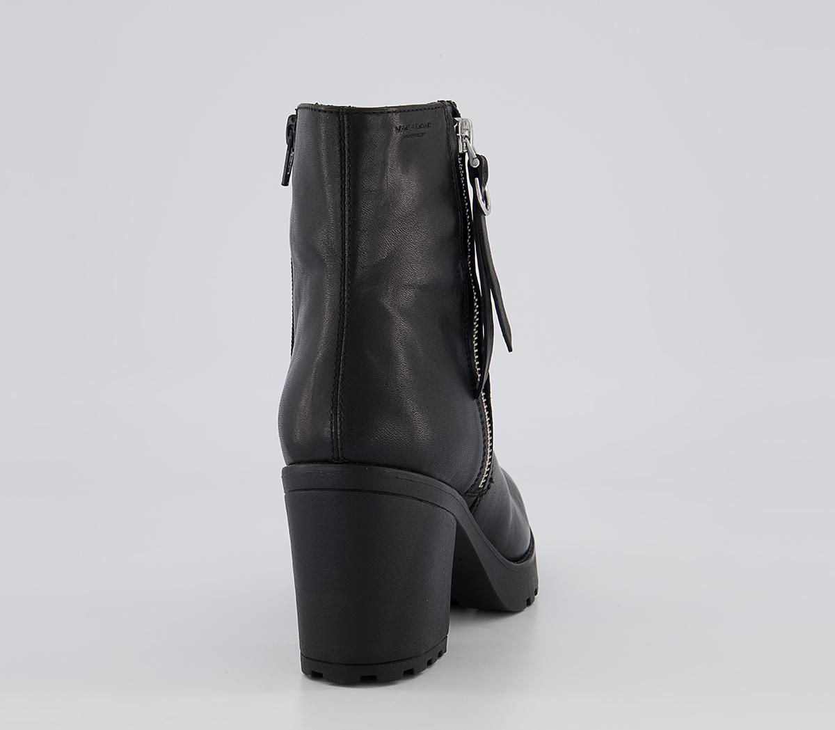 Vagabond Shoemakers Grace Block Heel Zip Boots Vagabond Shoemakers Grace Block Heel Zip Boots Black