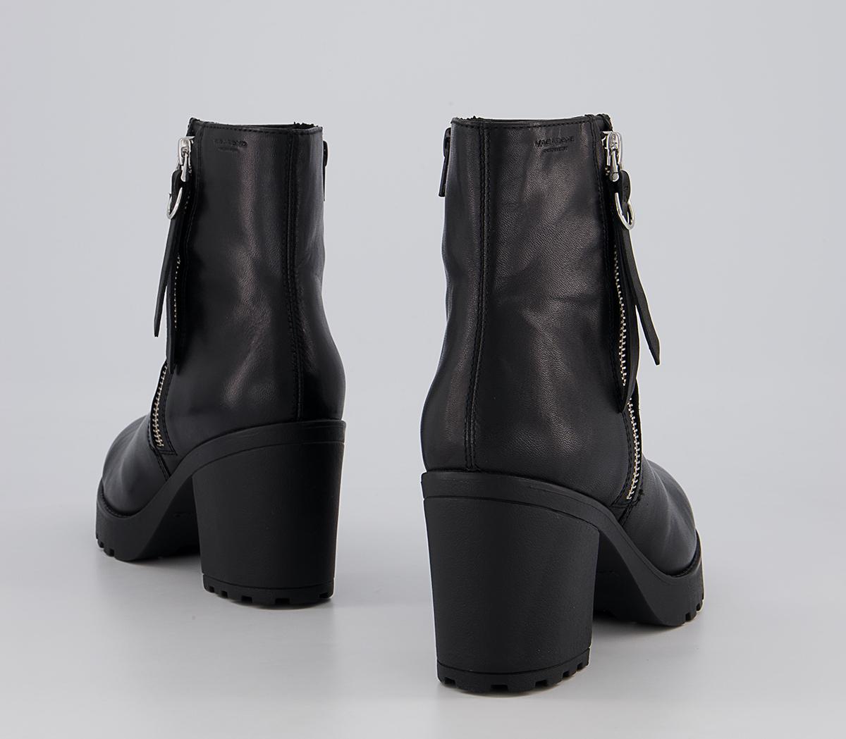 Vagabond Shoemakers Grace Block Heel Zip Boots Vagabond Shoemakers Grace Block Heel Zip Boots Black