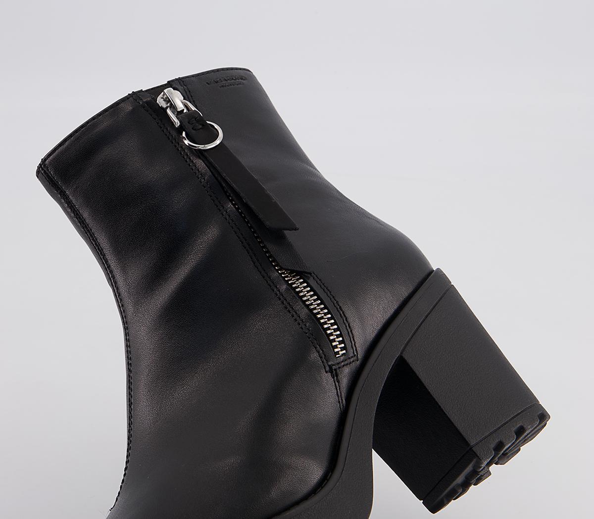 Vagabond Shoemakers Grace Block Heel Zip Boots Vagabond Shoemakers Grace Block Heel Zip Boots Black