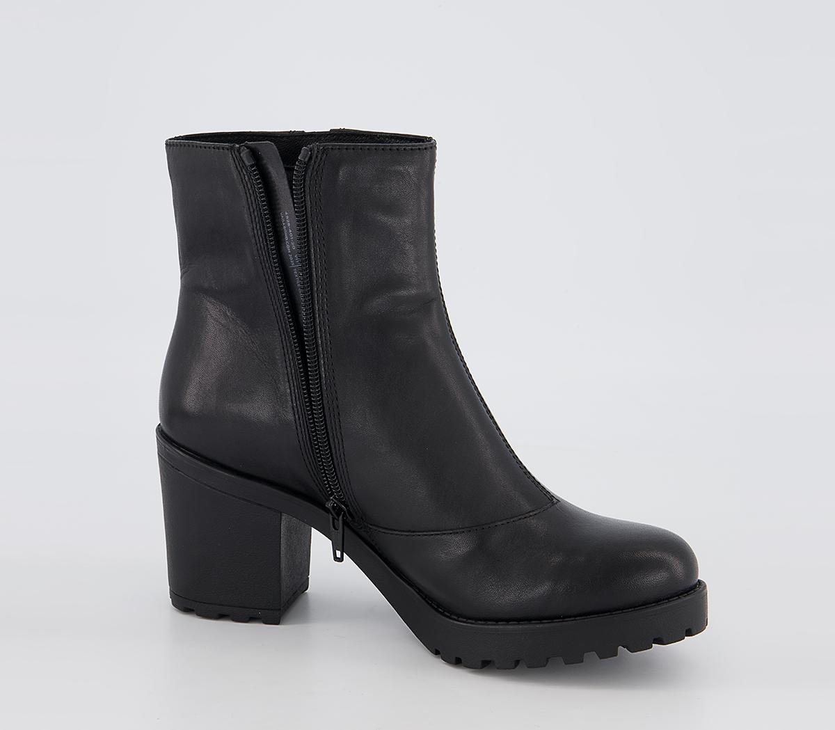 Vagabond Shoemakers Grace Block Heel Zip Boots Vagabond Shoemakers Grace Block Heel Zip Boots Black