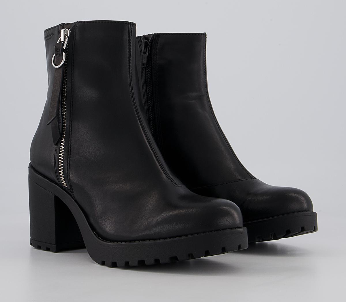 Vagabond Shoemakers Grace Block Heel Zip Boots Vagabond Shoemakers Grace Block Heel Zip Boots Black