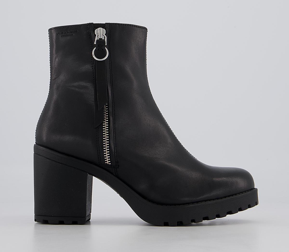Vagabond Shoemakers Grace Block Heel Zip Boots Vagabond Shoemakers Grace Block Heel Zip Boots Black
