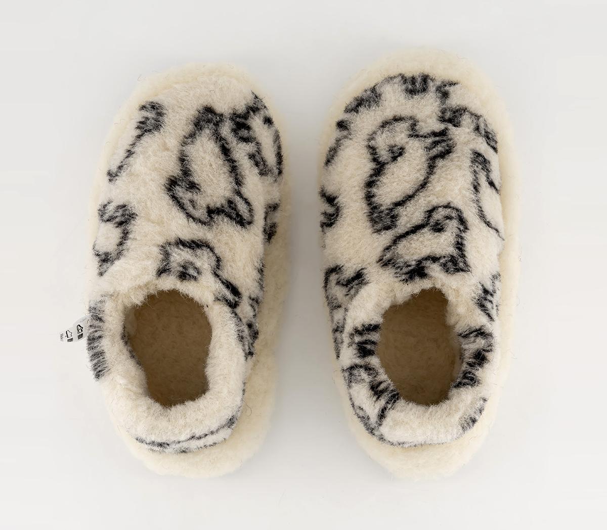 Yoko Wool Yoko Wool Slippers Sheep Print Flat Shoes for Women