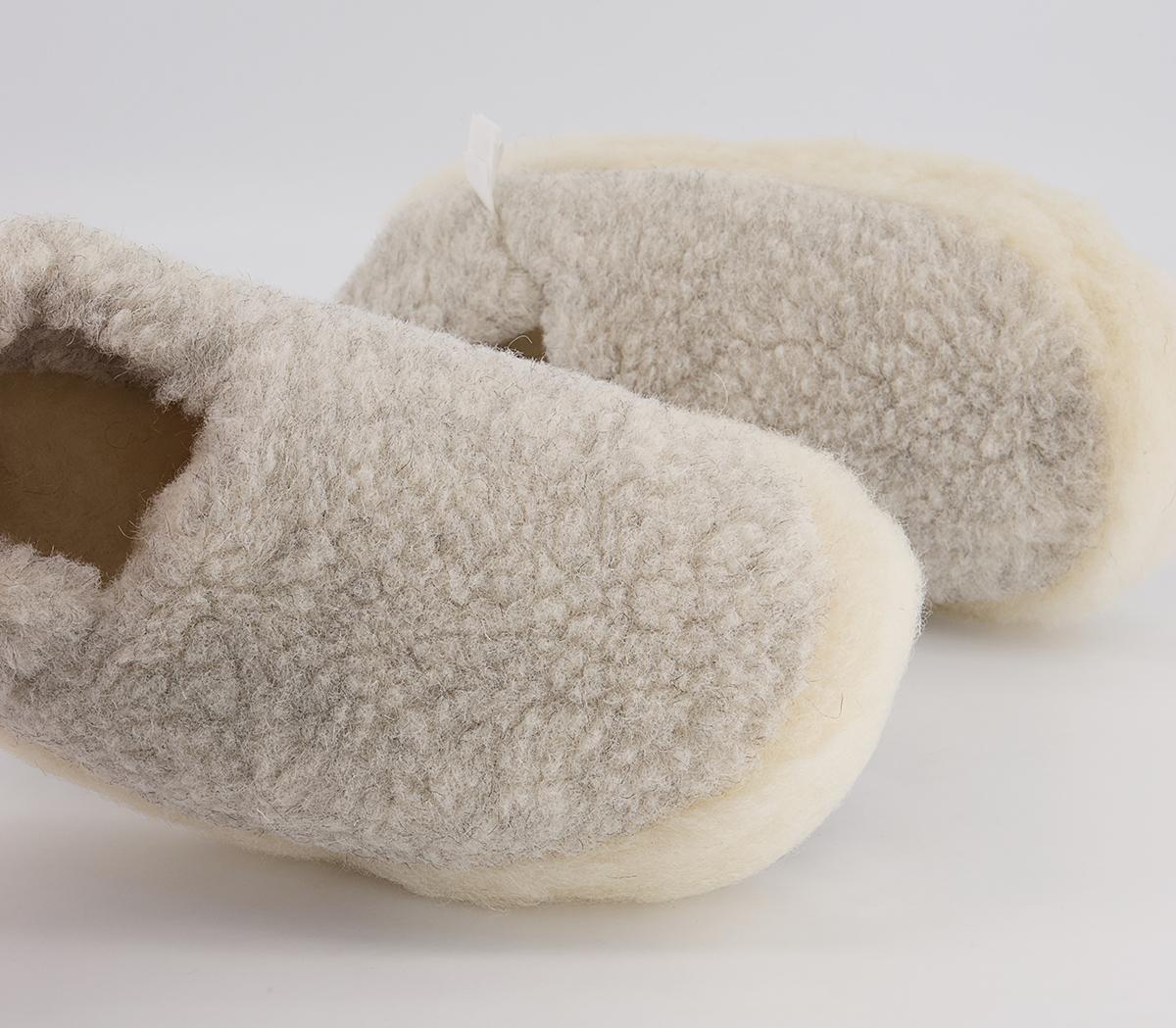 Yoko WoolYoko Wool SlippersLight Grey