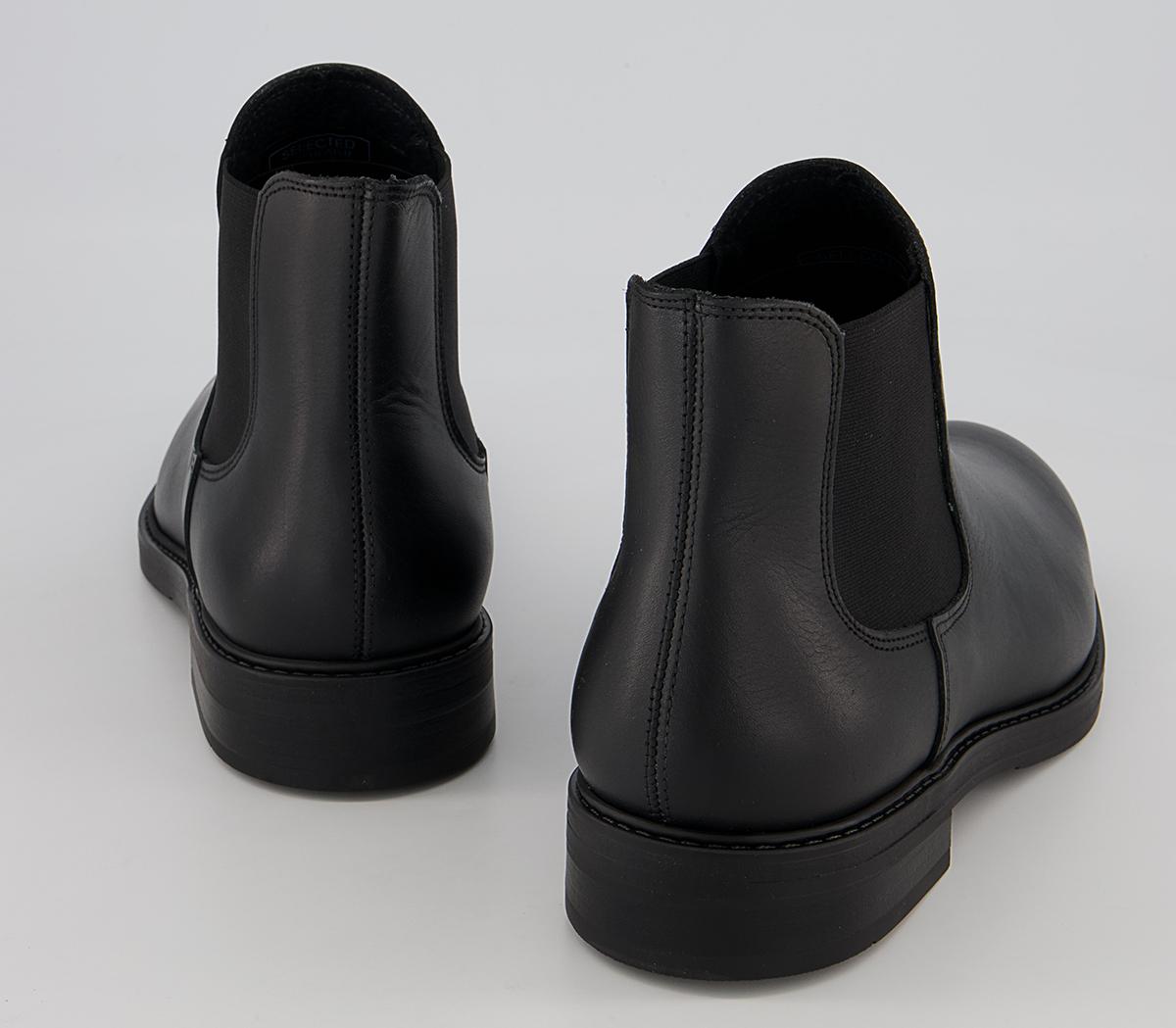 Selected Homme Blake Chelsea Boots Selected Homme Blake Chelsea Boots Black Leather