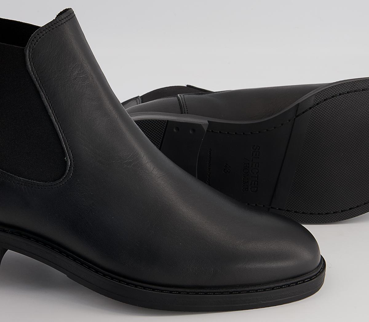 Selected Homme Blake Chelsea Boots Selected Homme Blake Chelsea Boots Black Leather