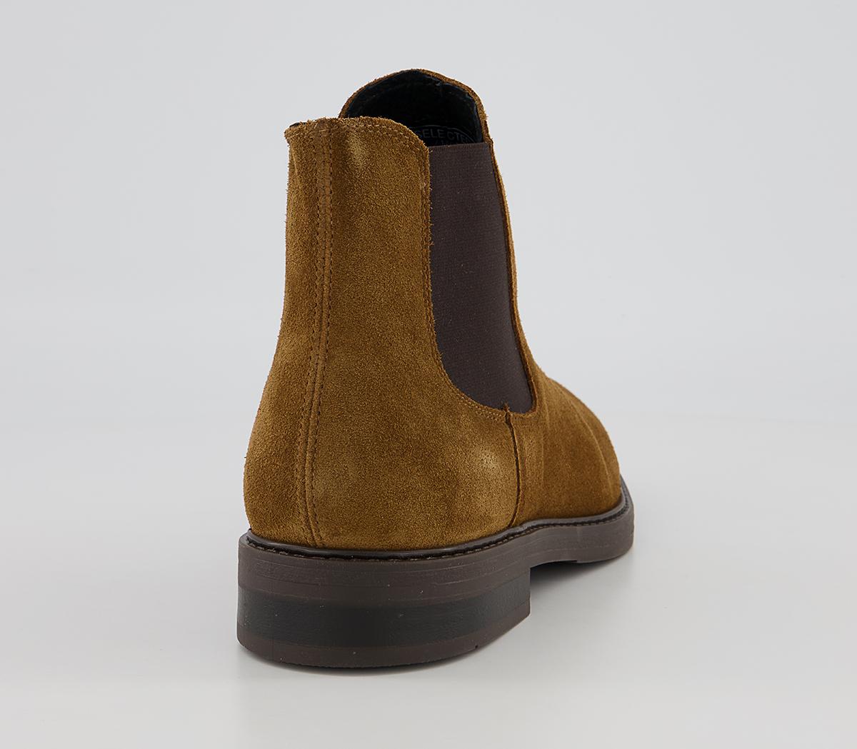 Selected Homme Blake Chelsea Boots Selected Homme Blake Chelsea Boots Rust Suede