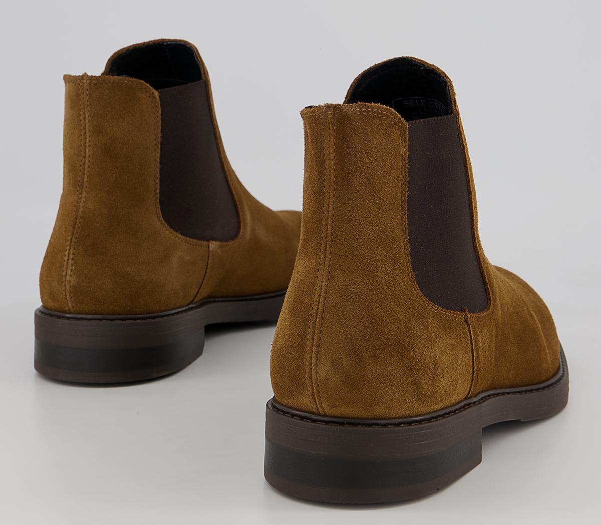 Selected Homme Blake Chelsea Boots Selected Homme Blake Chelsea Boots Rust Suede