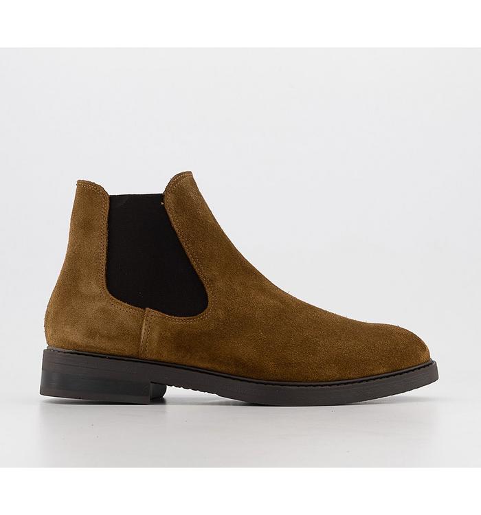 selected homme blake chelsea boots tobacco brown
