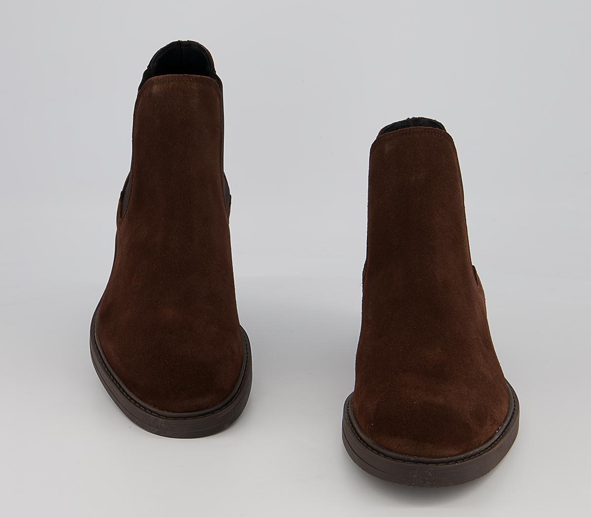 Selected Homme Blake Chelsea Boots Chocolate Brown Suede - Men’s Boots