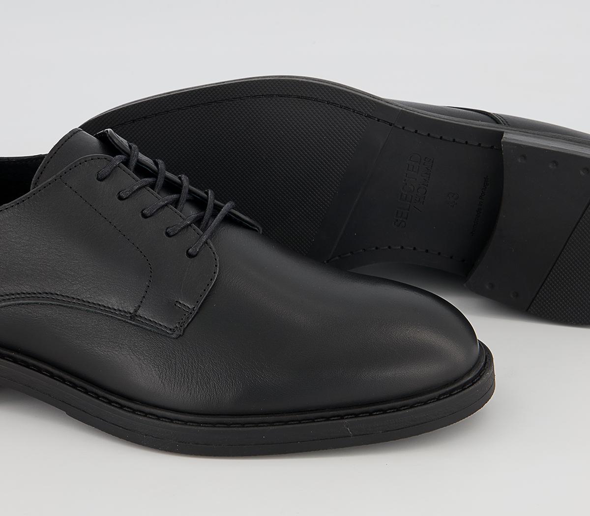 Selected Homme Blake Derby Shoes Selected Homme Blake Derby Shoes Black Leather