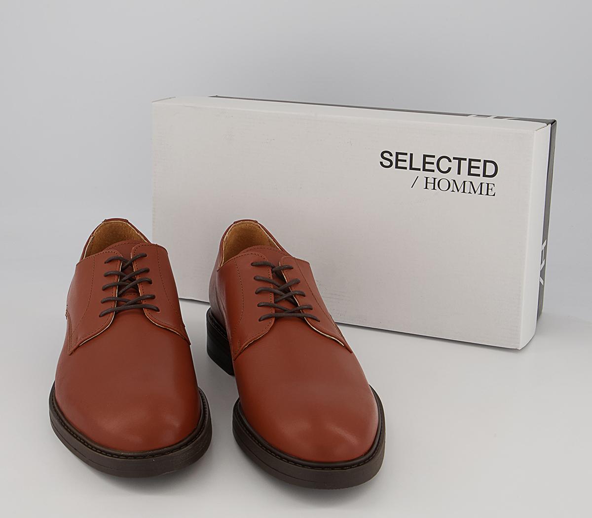 Selected Homme Blake Derby Shoes Selected Homme Blake Derby Shoes Cognac