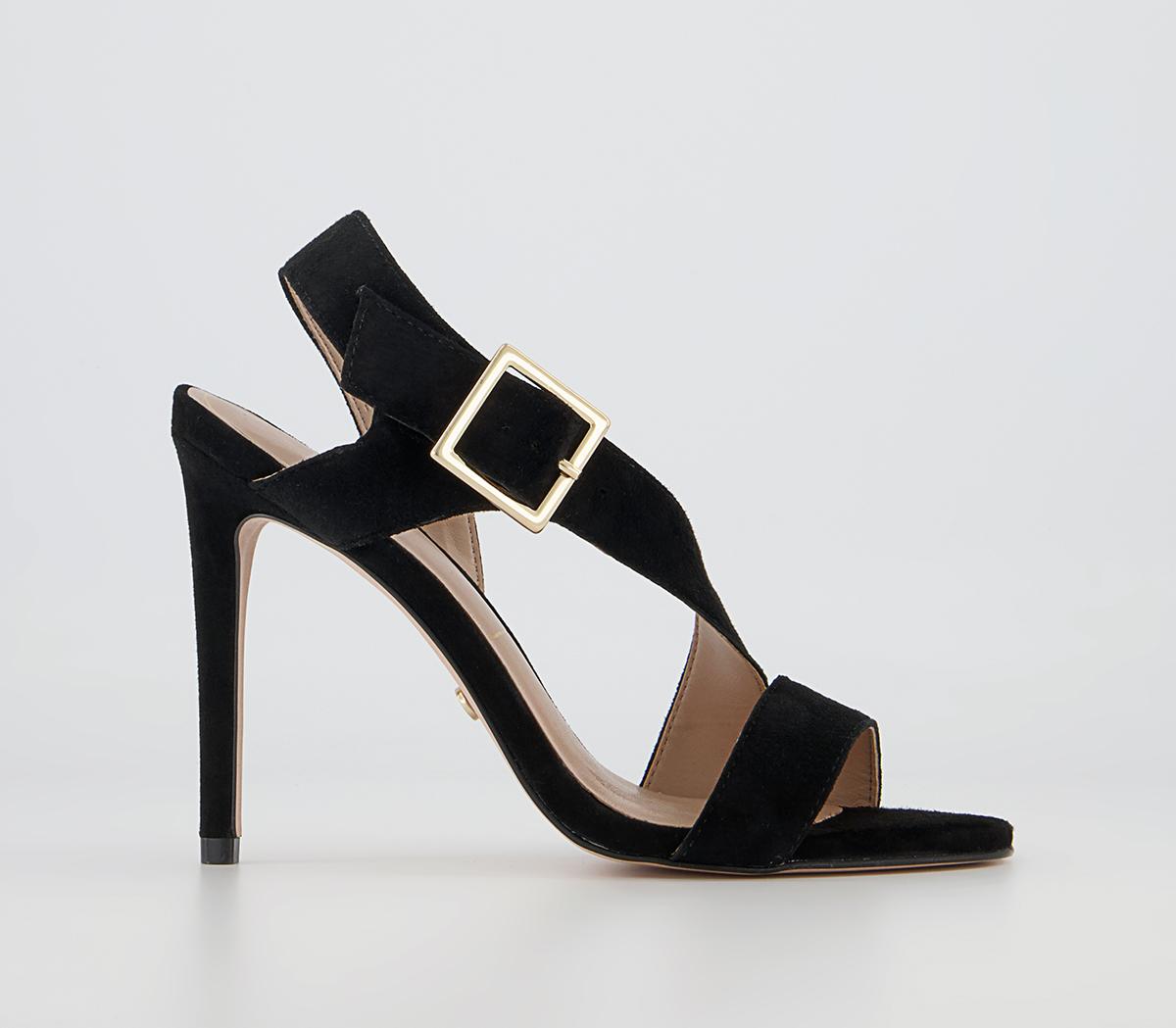 OfficeHeat Asymmetric Sandals OfficeHeat Asymmetric SandalsBlack Suede