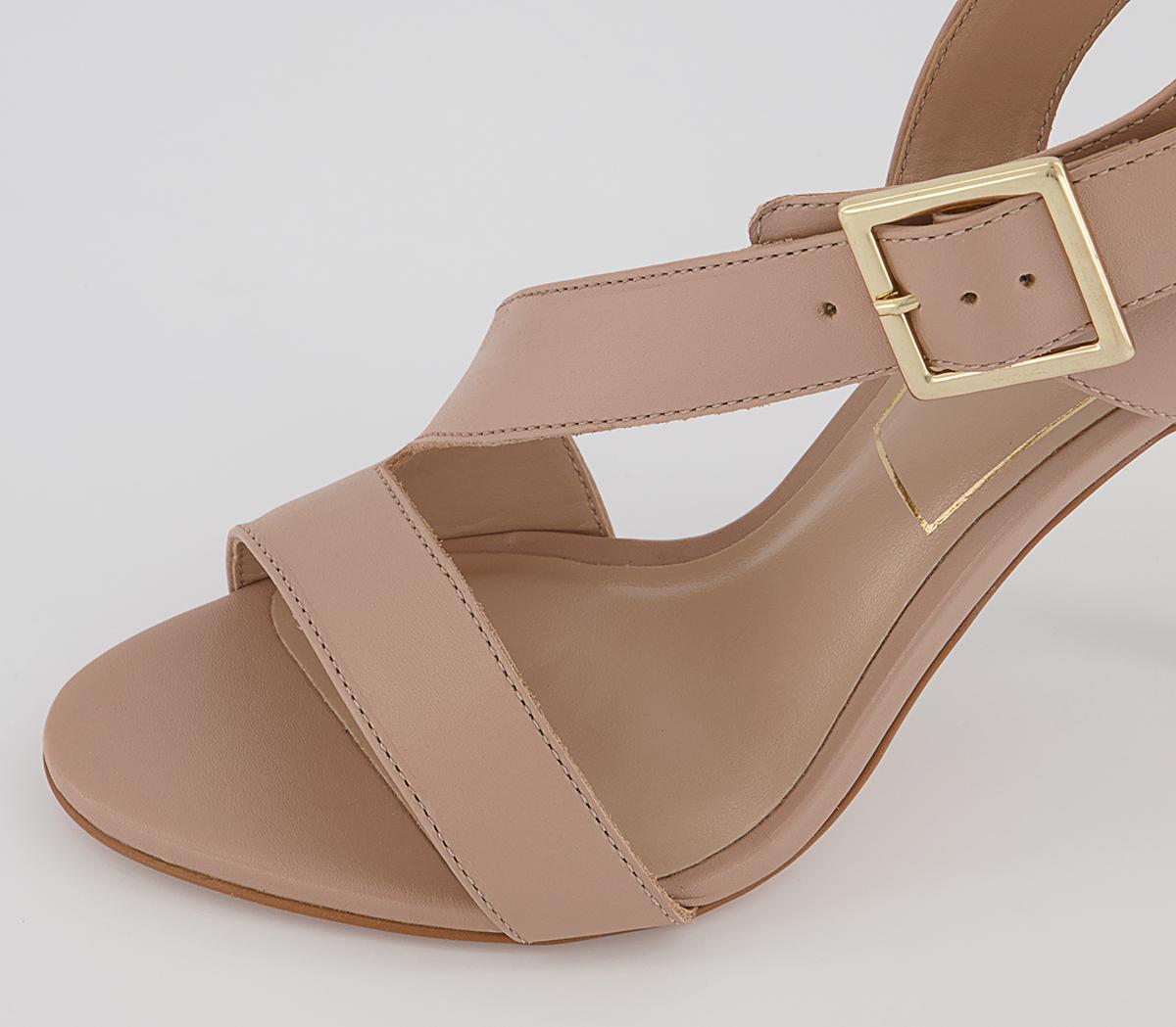 Office Heat Asymmetric Sandals Office Heat Asymmetric Sandals Nude Leather