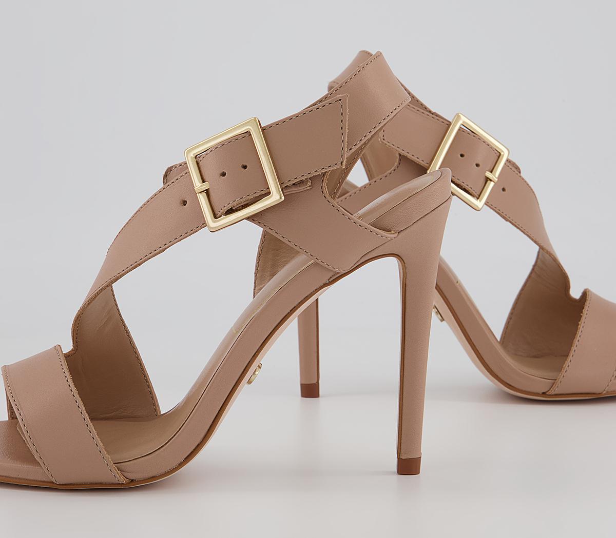 Office Heat Asymmetric Sandals Office Heat Asymmetric Sandals Nude Leather