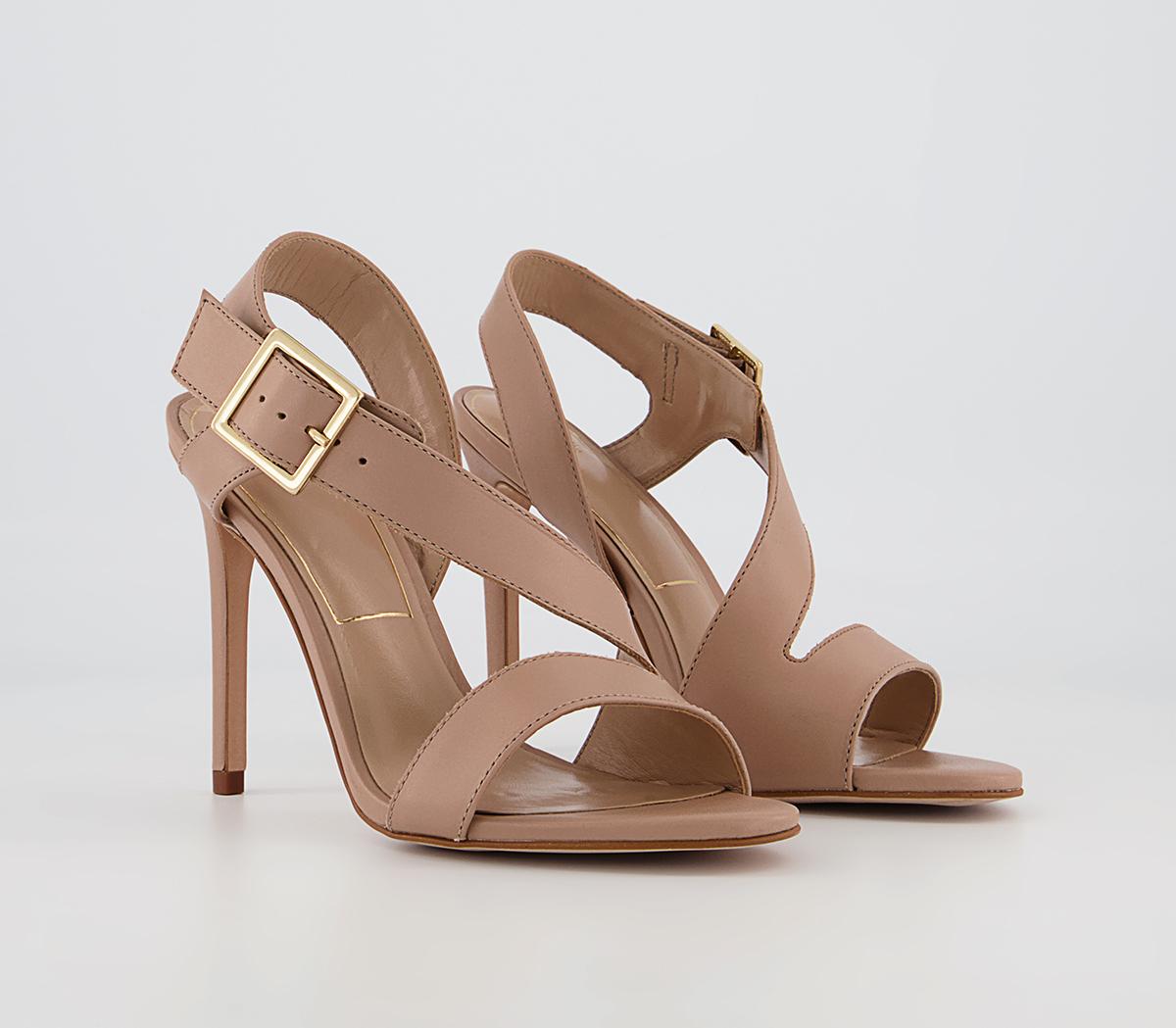 Office Heat Asymmetric Sandals Office Heat Asymmetric Sandals Nude Leather