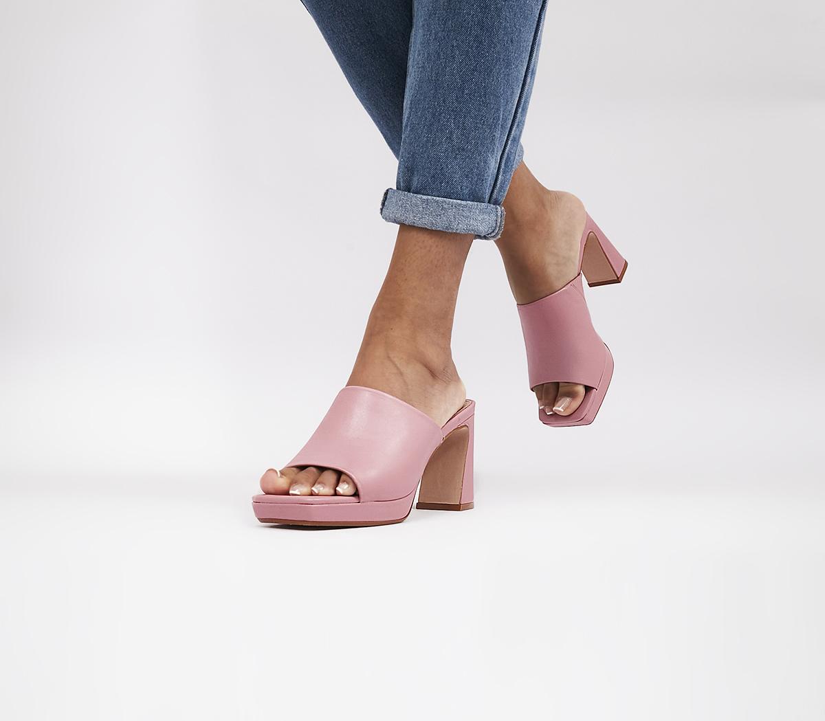 Womens cheap pink mules