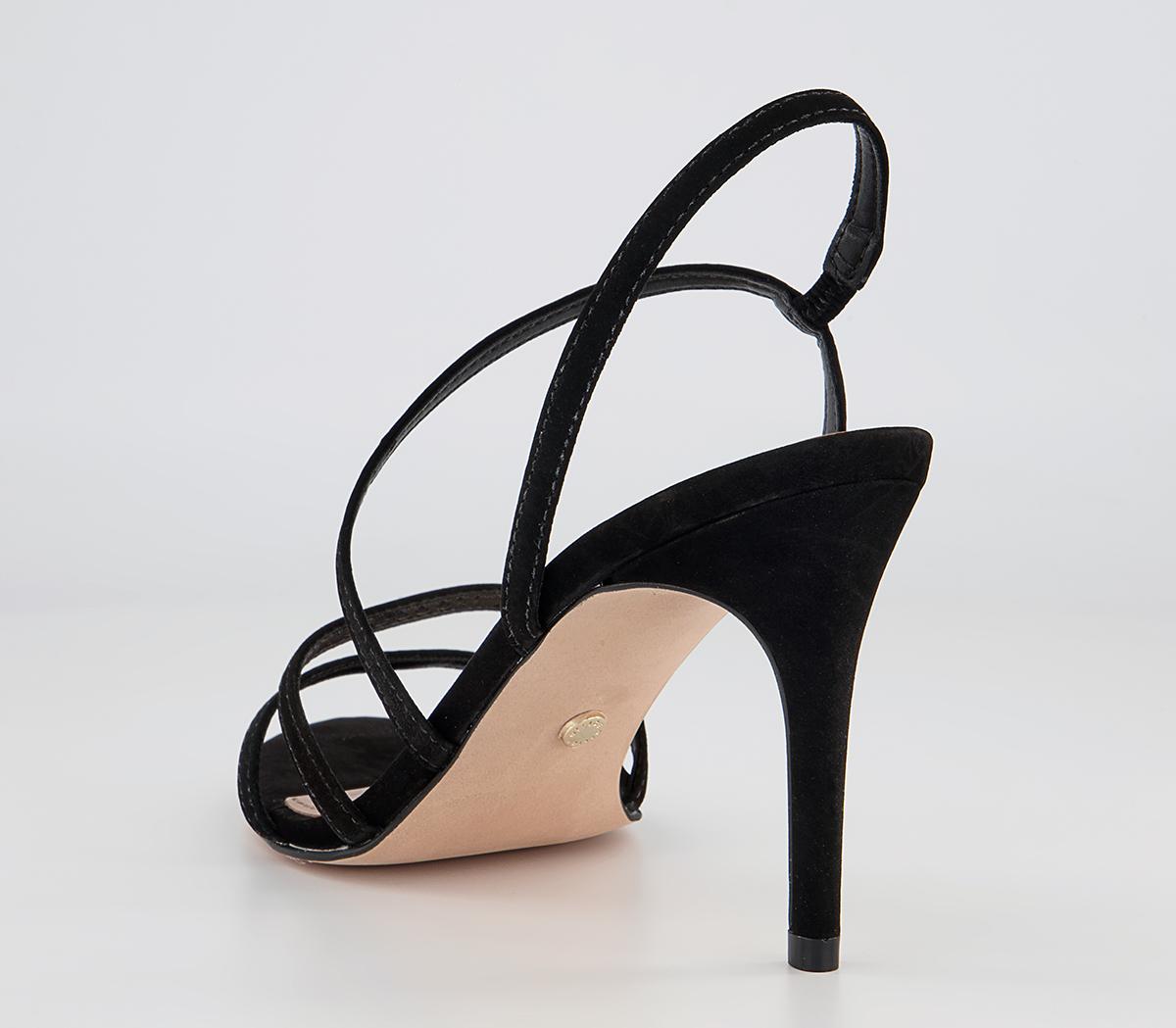 Office Minus Strippy Sandals Office Minus Strippy Sandals Black Nubuck