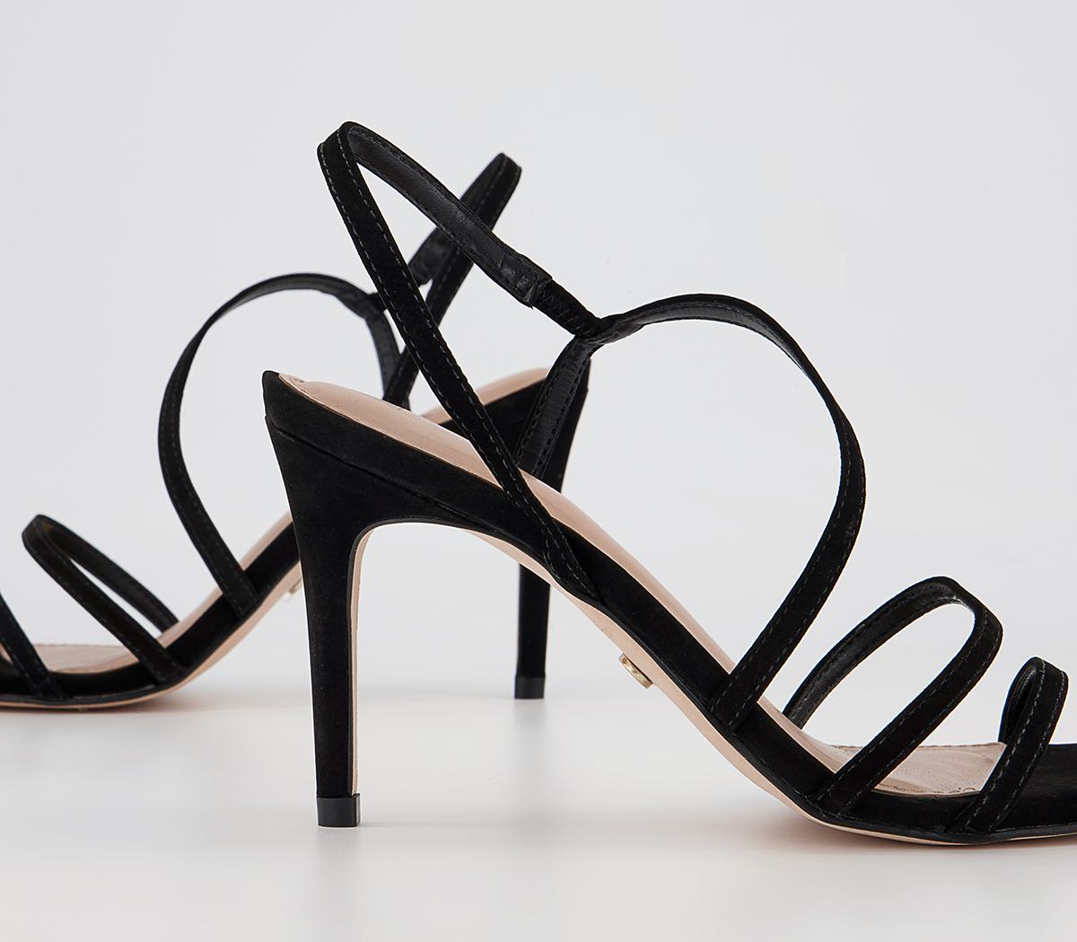 Office Minus Strippy Sandals Office Minus Strippy Sandals Black Nubuck