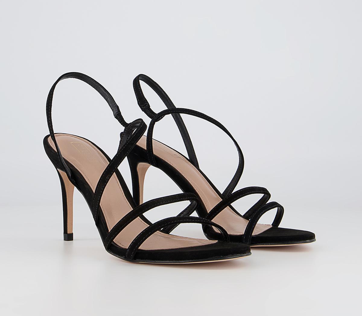 Office Minus Strippy Sandals Office Minus Strippy Sandals Black Nubuck