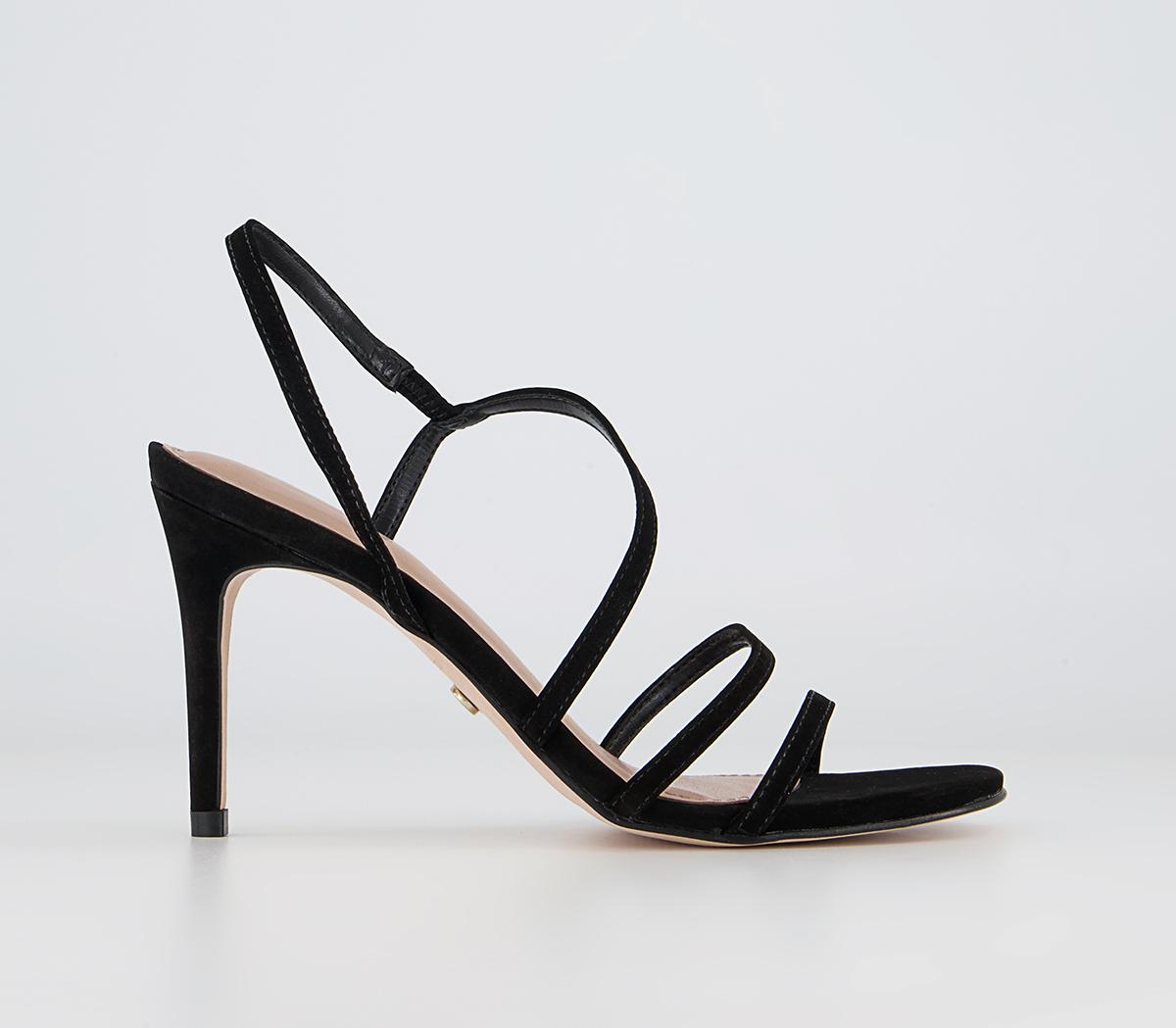 Office black strappy on sale sandals