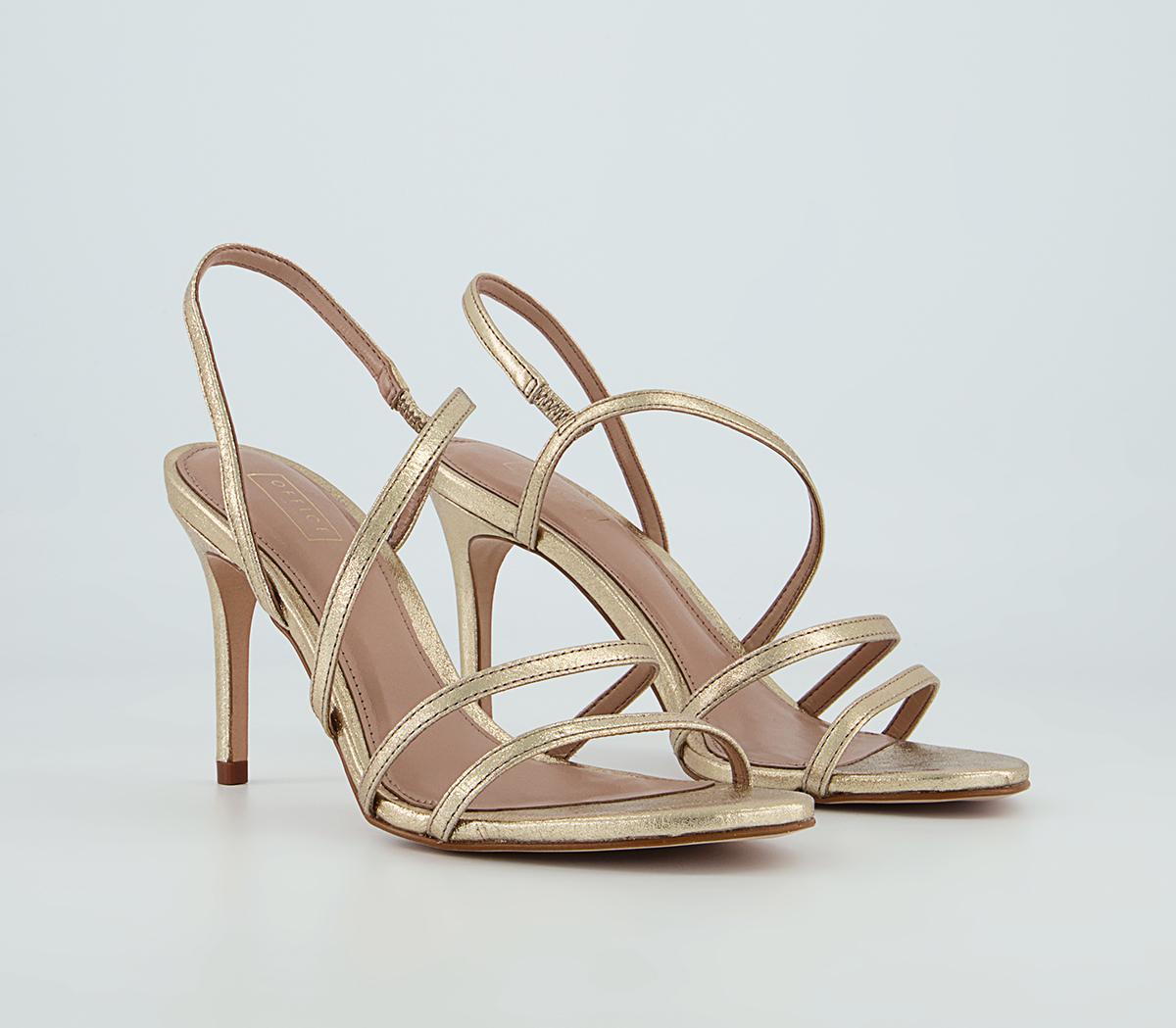 Office Minus Strippy Sandals Office Minus Strippy Sandals Gold