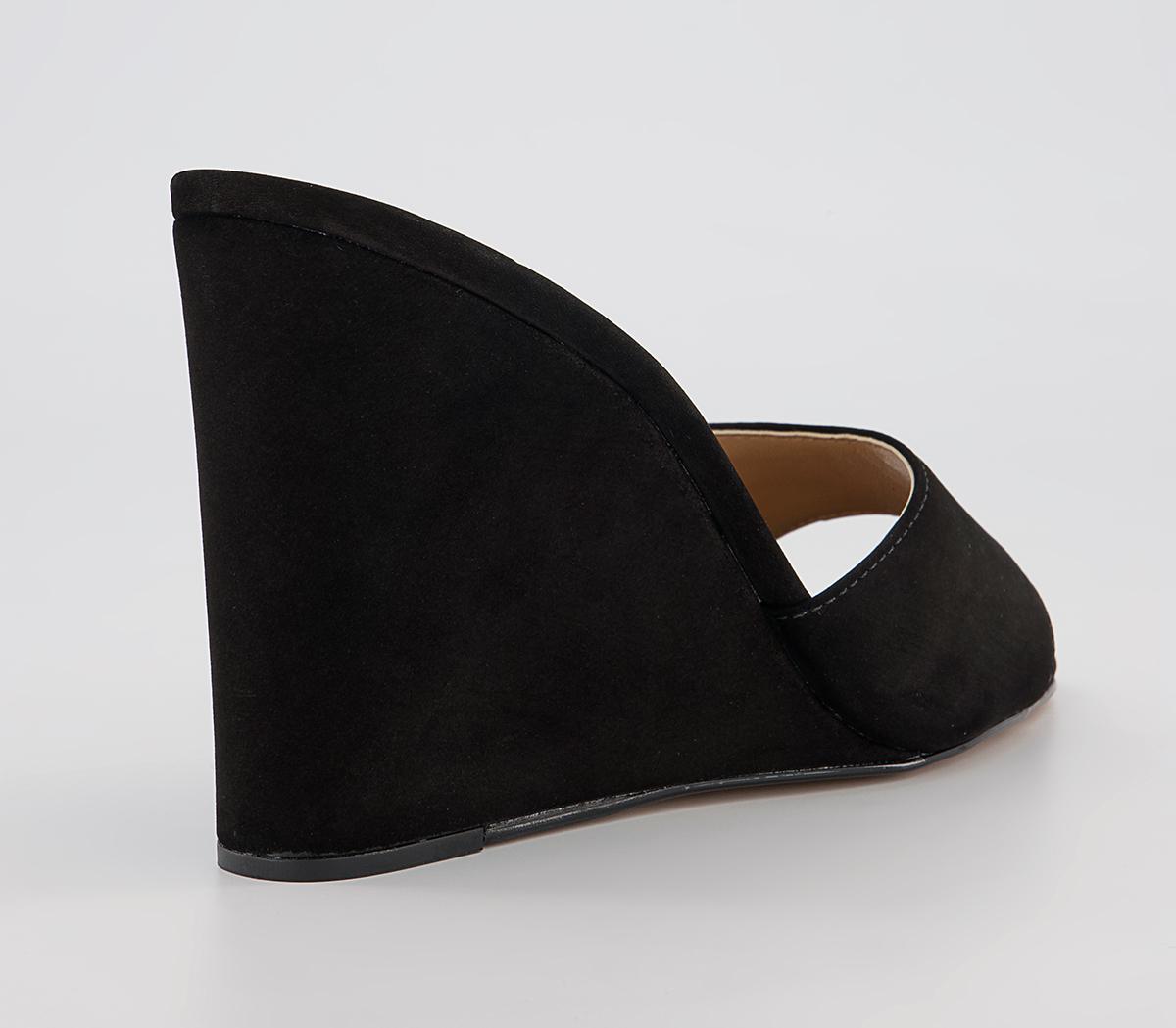 Office Howie Slim Wedges Office Howie Slim Wedges Black Nubuck