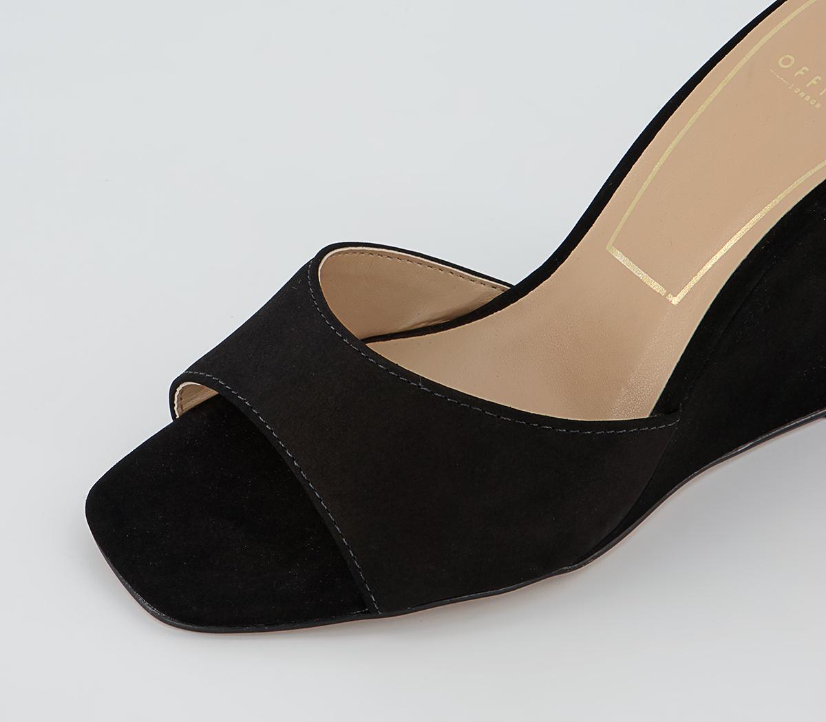 Office Howie Slim Wedges Office Howie Slim Wedges Black Nubuck