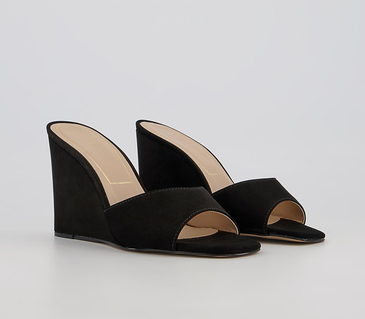 Office Howie Slim Wedges Office Howie Slim Wedges Black Nubuck