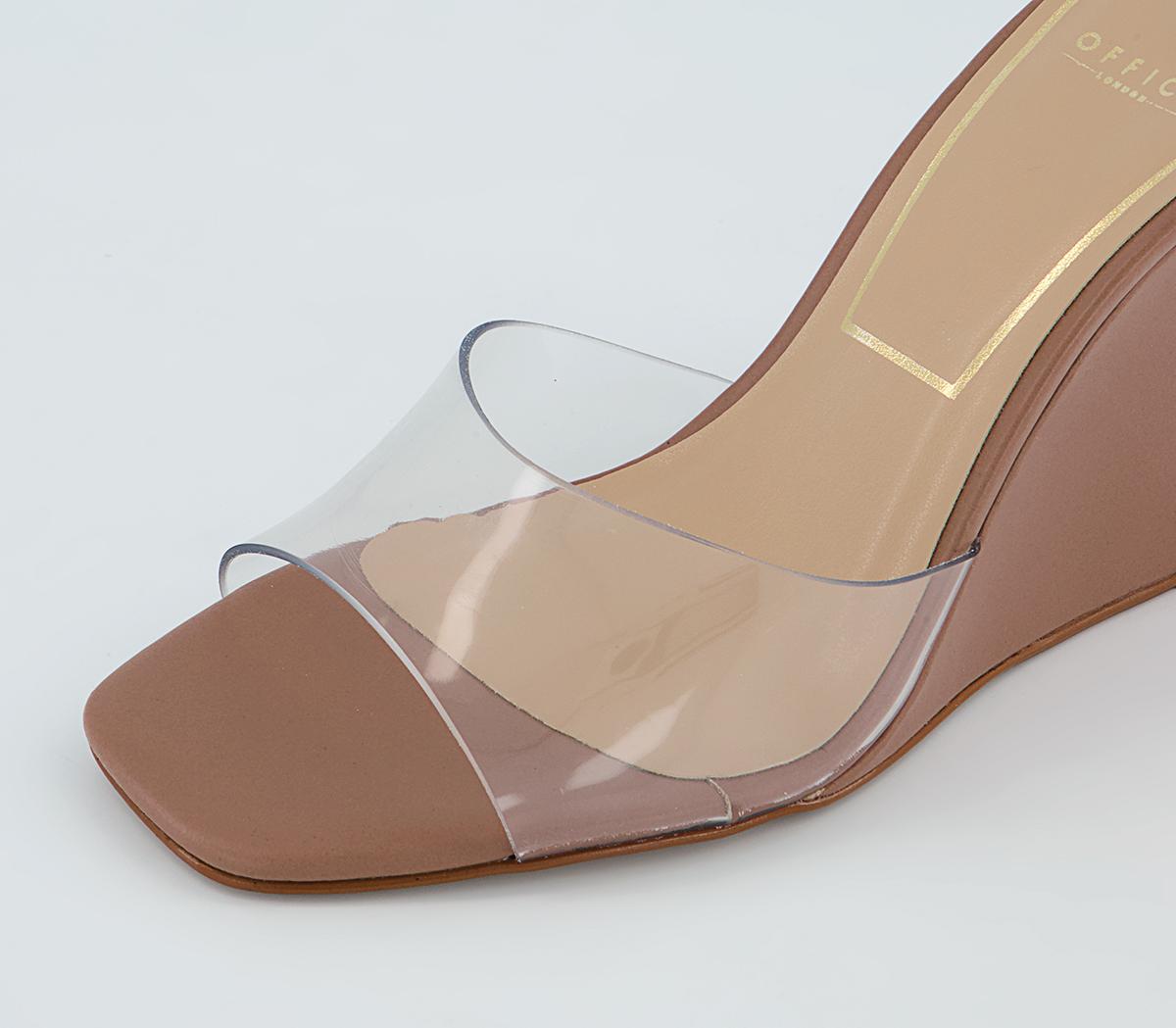Office Howie Slim Wedges Office Howie Slim Wedges Nude Leather