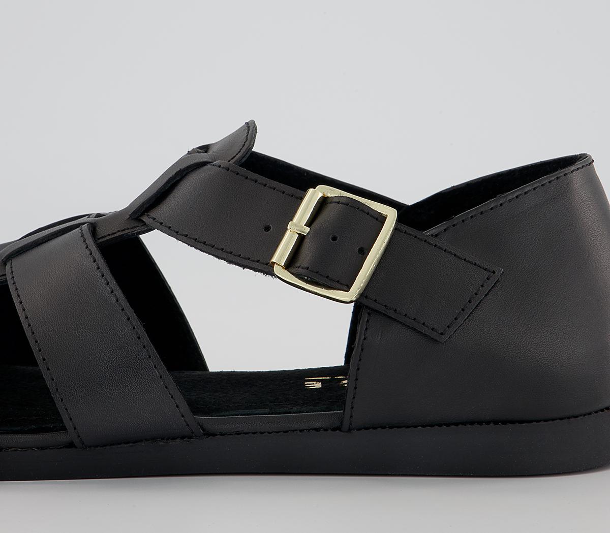 Office Strider Fisherman Moulded Sole Sandals Office Strider Fisherman Moulded Sole Sandals Black Leather