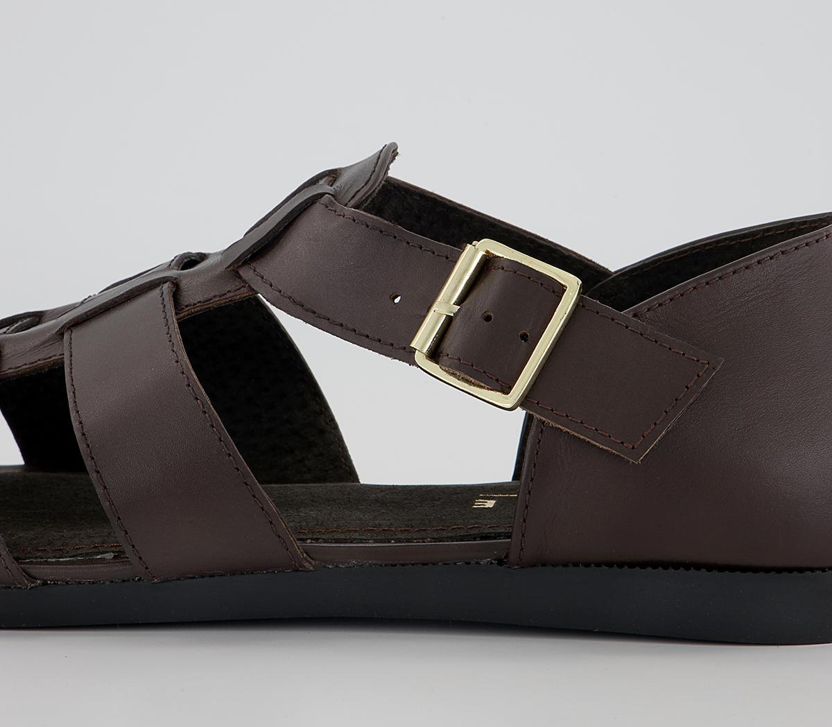 Office Strider Fisherman Moulded Sole Sandals Office Strider Fisherman Moulded Sole Sandals Brown Leather