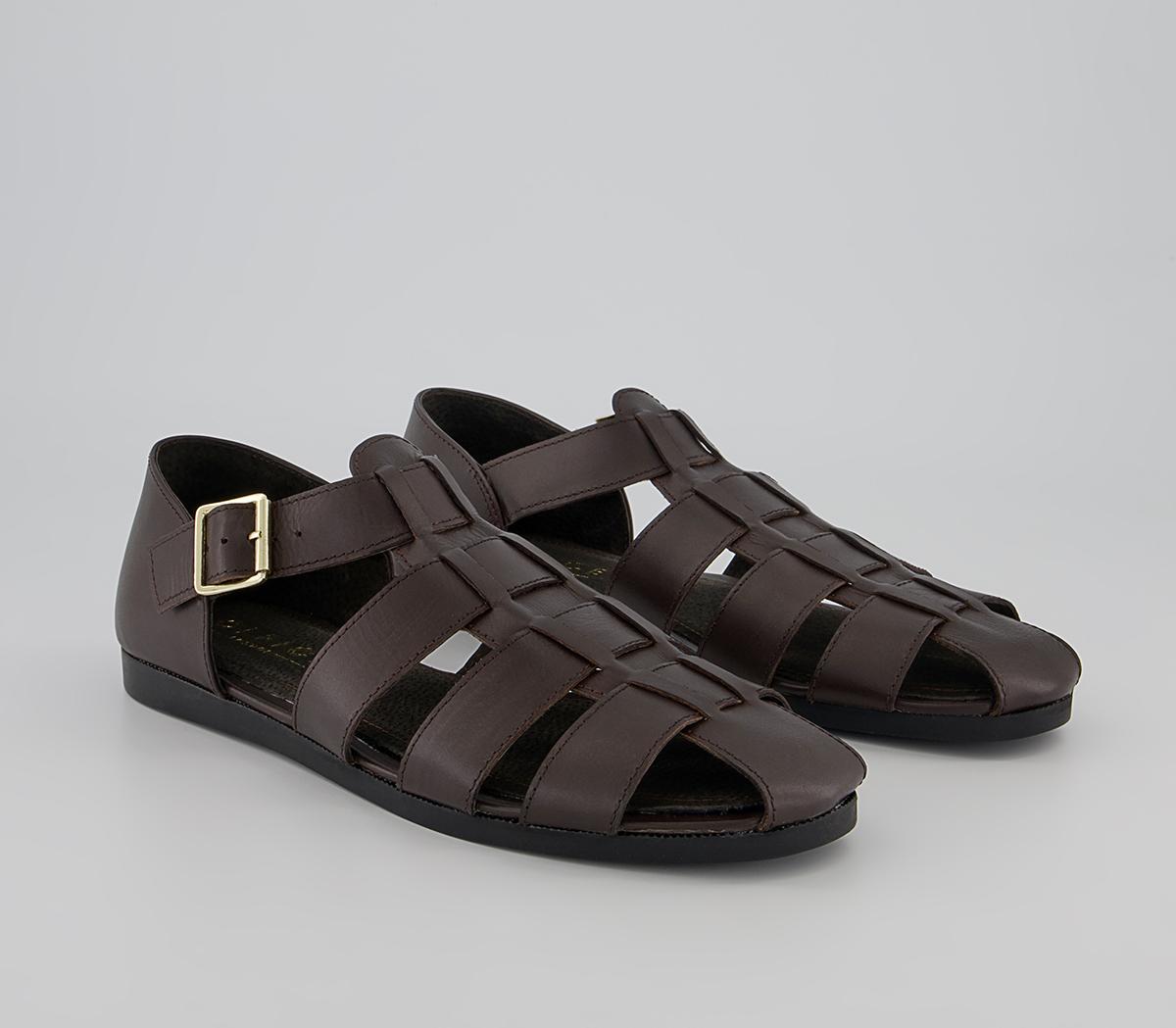 Office Strider Fisherman Moulded Sole Sandals Office Strider Fisherman Moulded Sole Sandals Brown Leather