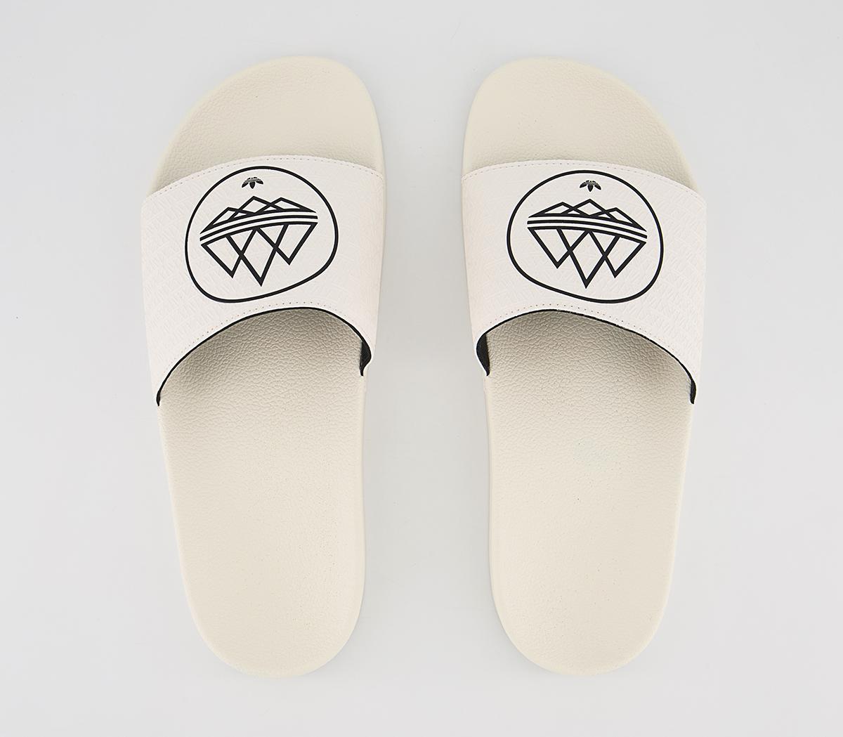 adidas Consortium Adilette SPZL Slides adidas Consortium Adilette SPZL Slides Core White Core Black Core White