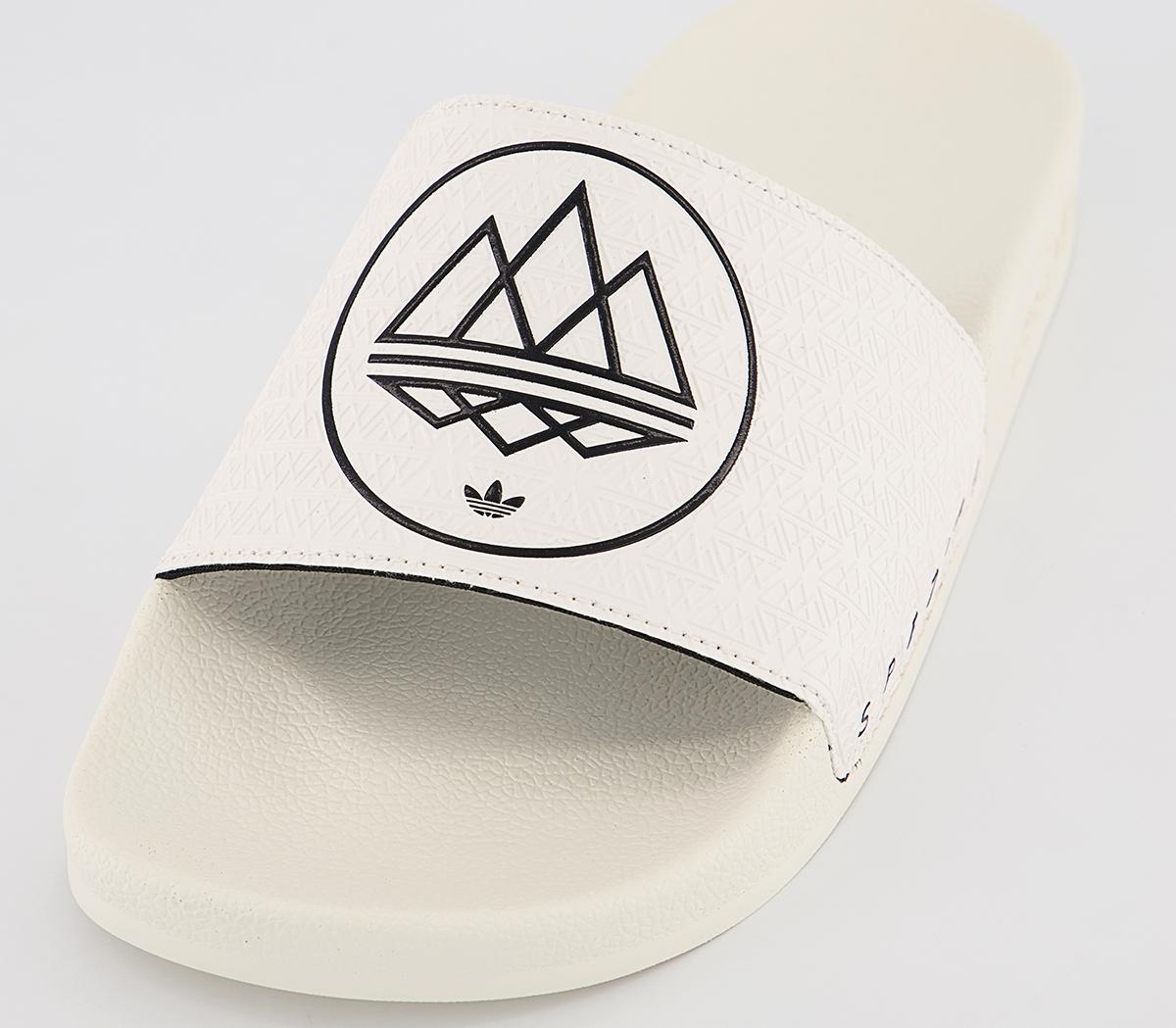 adidas Consortium Adilette SPZL Slides adidas Consortium Adilette SPZL Slides Core White Core Black Core White