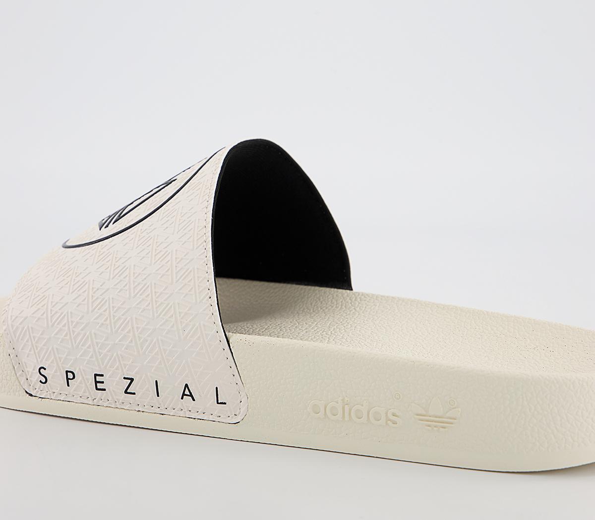 adidas Consortium Adilette SPZL Slides adidas Consortium Adilette SPZL Slides Core White Core Black Core White