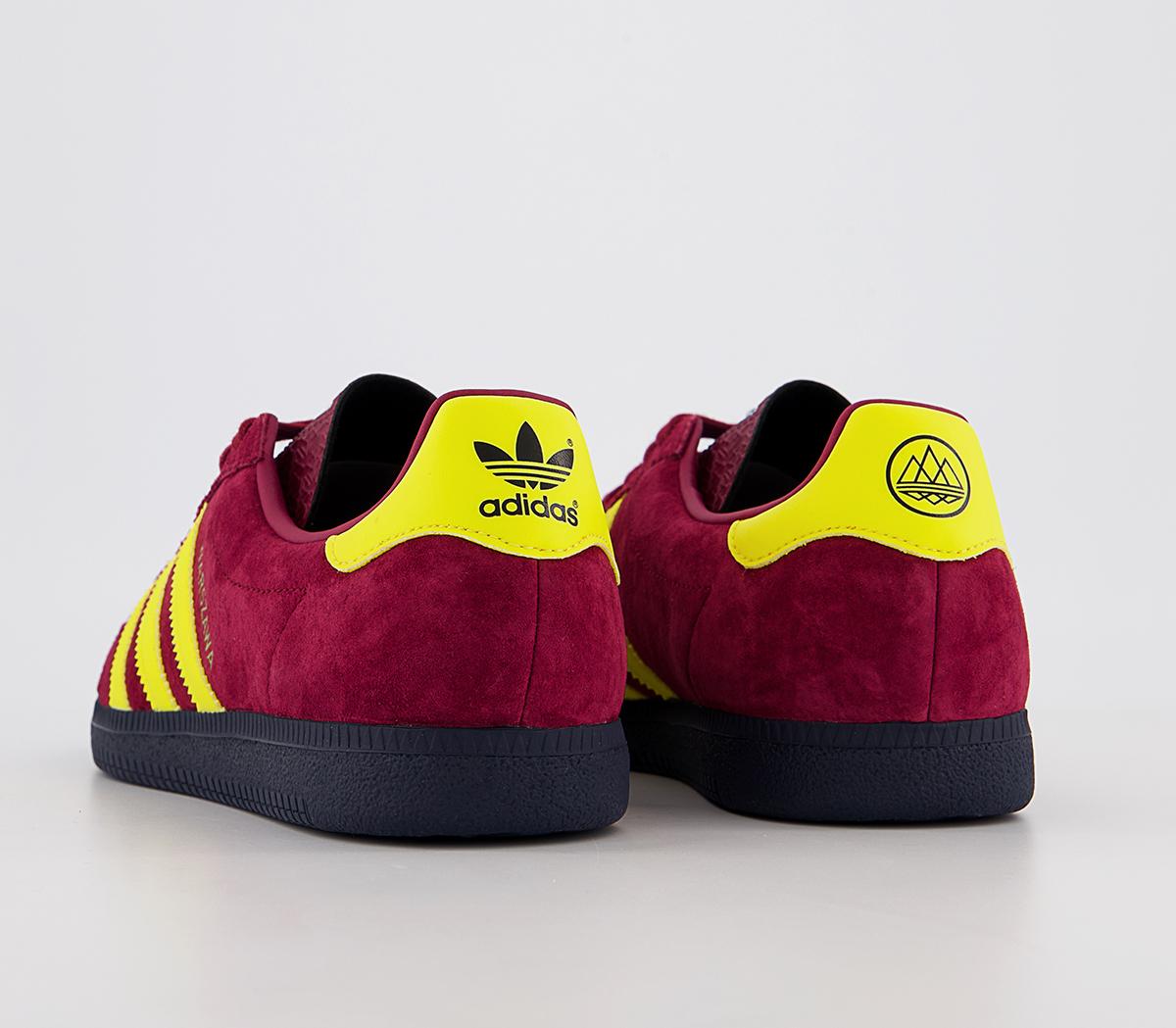 adidas Consortium Warszawa SPZL Trainers adidas Consortium Warszawa SPZL Trainers Maroon Yellow