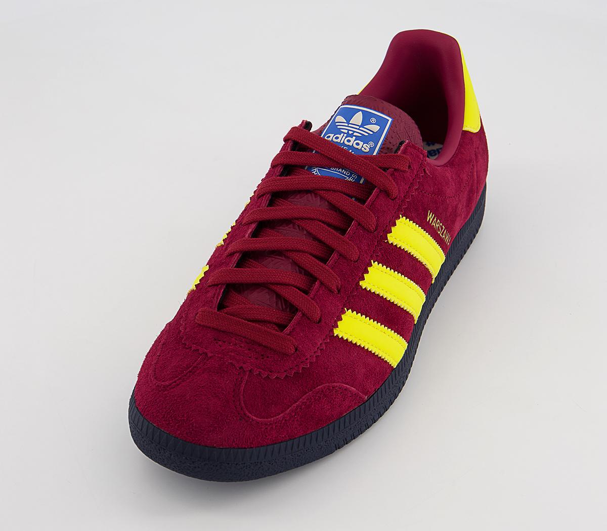 adidas Consortium Warszawa SPZL Trainers adidas Consortium Warszawa SPZL Trainers Maroon Yellow