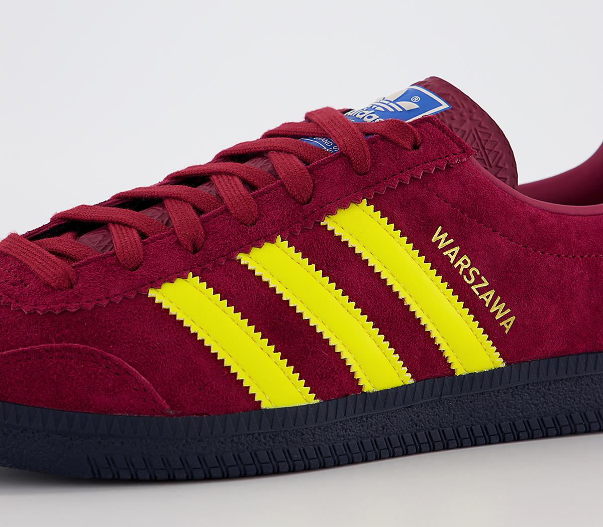 adidas Consortium Warszawa SPZL Trainers adidas Consortium Warszawa SPZL Trainers Maroon Yellow