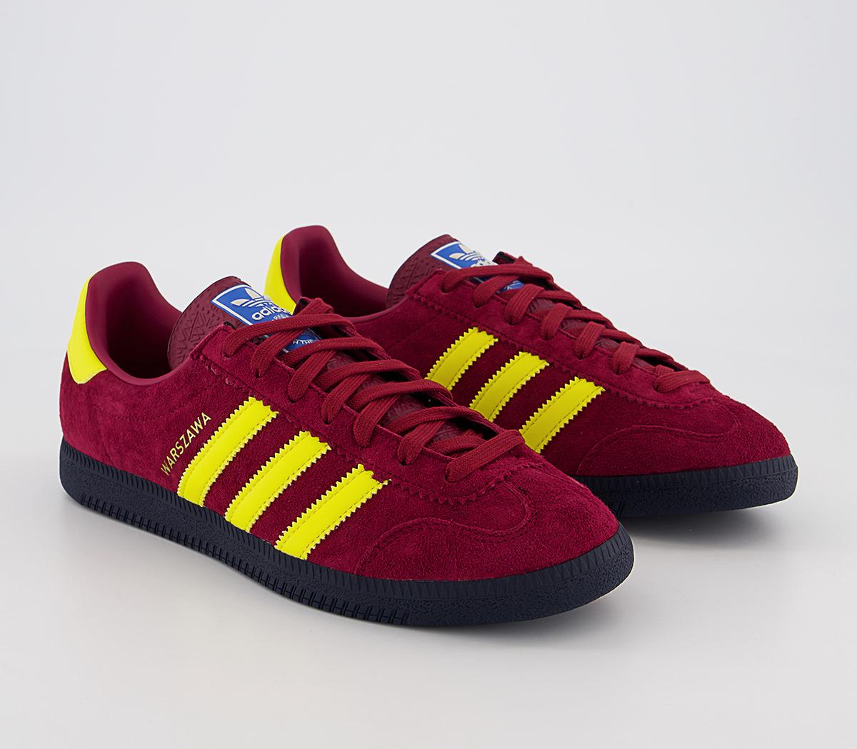 adidas Consortium Warszawa SPZL Trainers adidas Consortium Warszawa SPZL Trainers Maroon Yellow