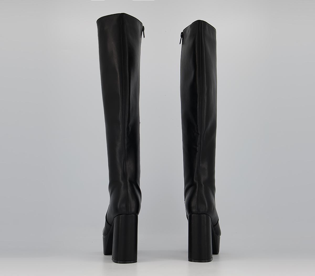 Lamoda Lamoda Knee High Platform Boots Lamoda Lamoda Knee High Platform Boots Black