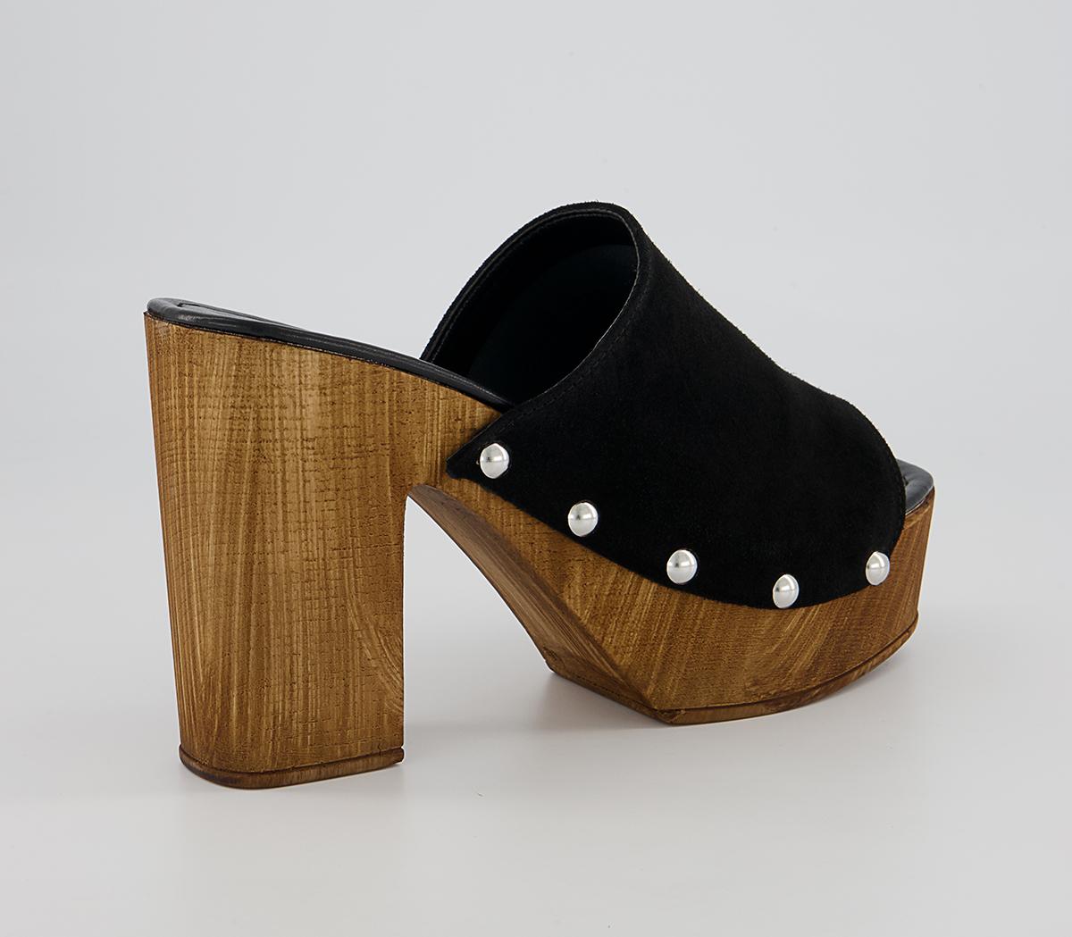 OFFICEHector High Mule ClogsBlack Suede