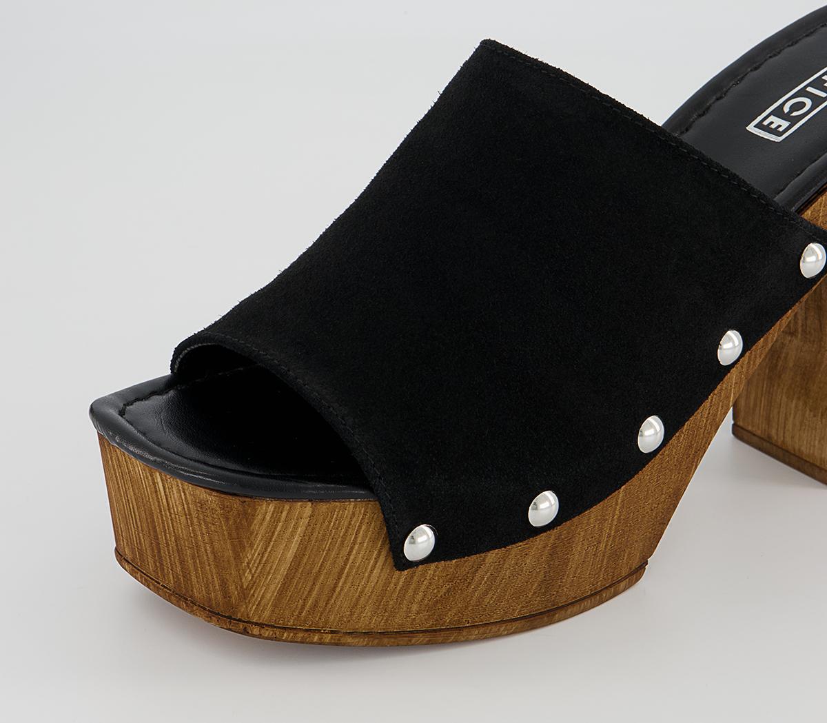 OFFICEHector High Mule ClogsBlack Suede