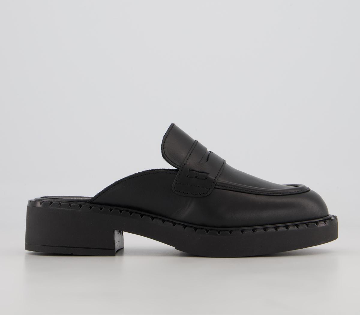 Office Favourite Loafer Mules Office Favourite Loafer Mules Black Leather