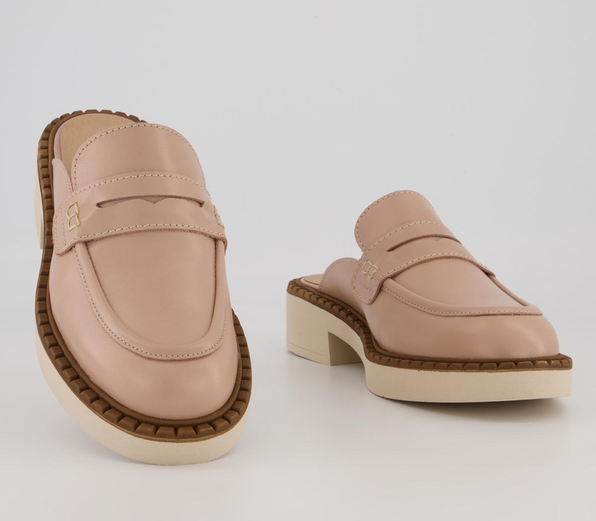 Office Favourite Loafer Mules Office Favourite Loafer Mules Nude Leather