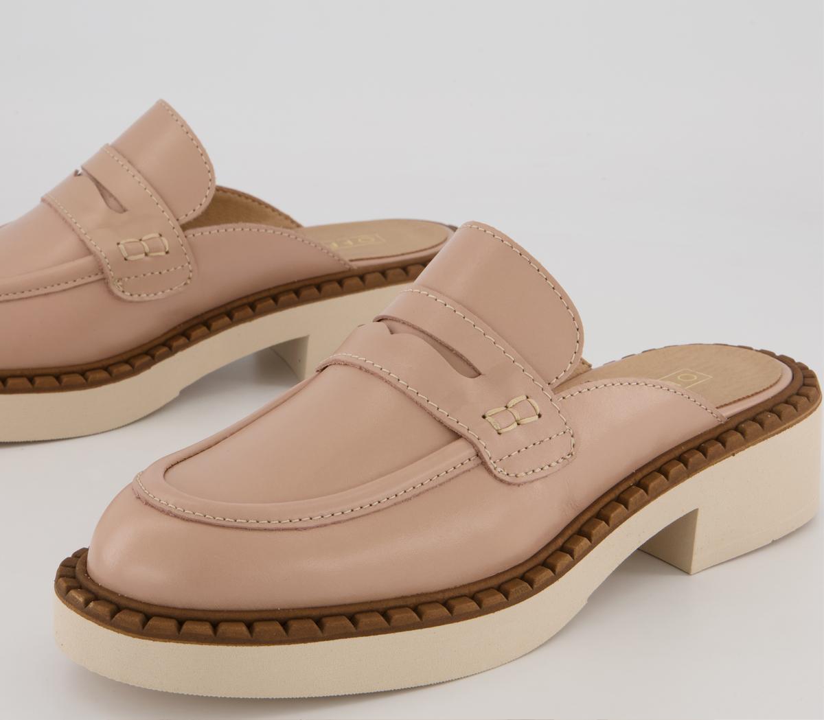 Office Favourite Loafer Mules Office Favourite Loafer Mules Nude Leather