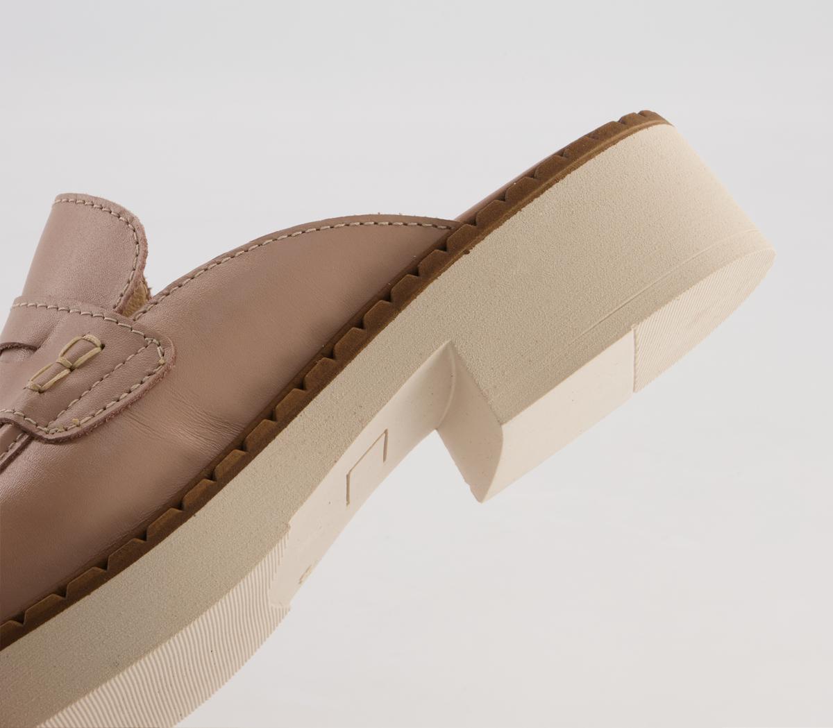Office Favourite Loafer Mules Office Favourite Loafer Mules Nude Leather