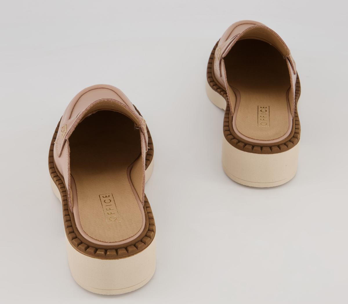 Office Favourite Loafer Mules Office Favourite Loafer Mules Nude Leather