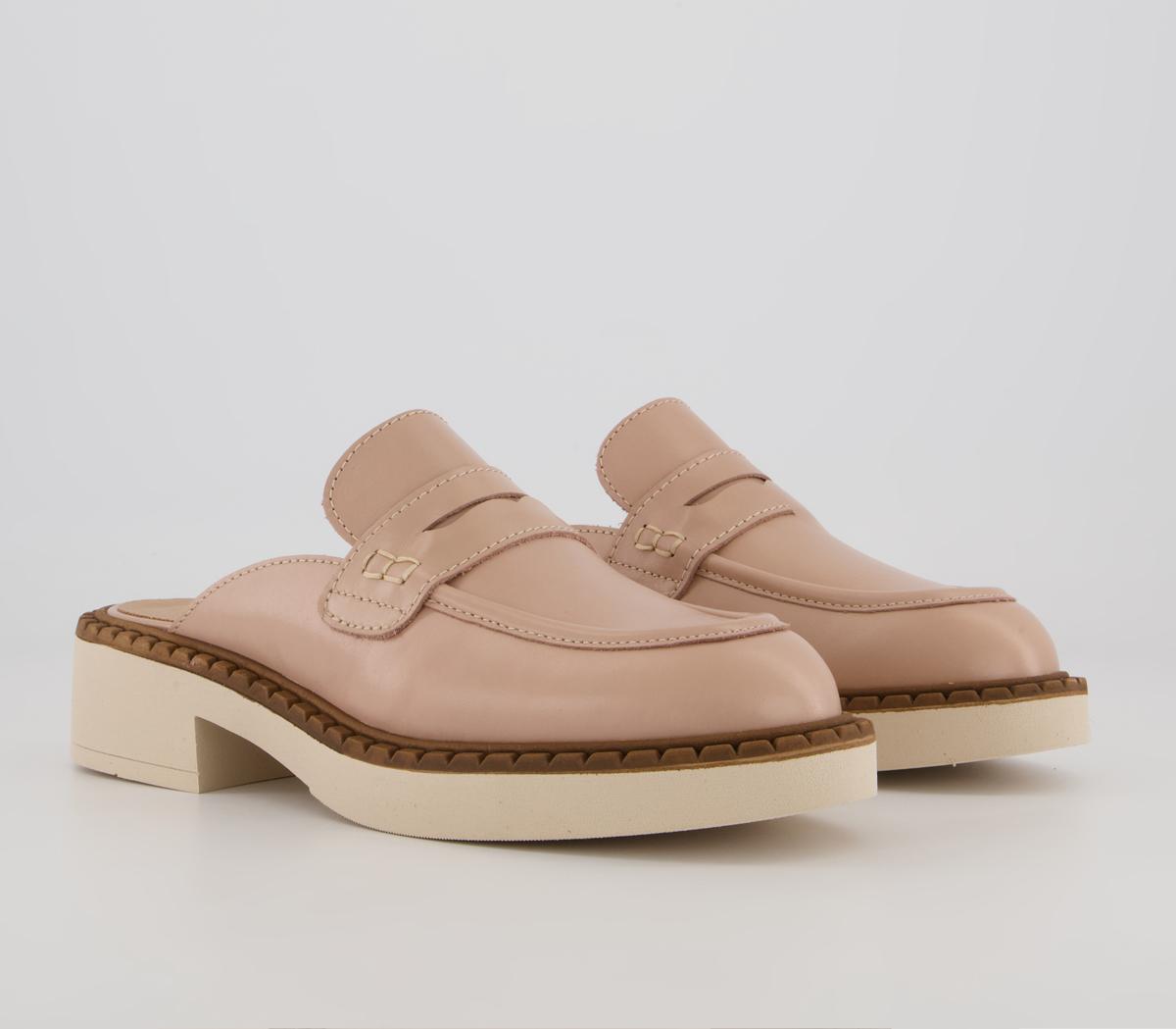 Office Favourite Loafer Mules Office Favourite Loafer Mules Nude Leather