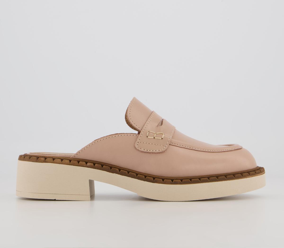 Office Favourite Loafer Mules Office Favourite Loafer Mules Nude Leather